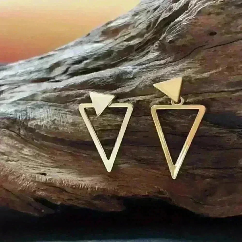 Trendy Triangle Design Earrings